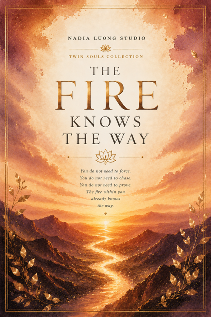 The Fire Knows the Way watercolor poetry card