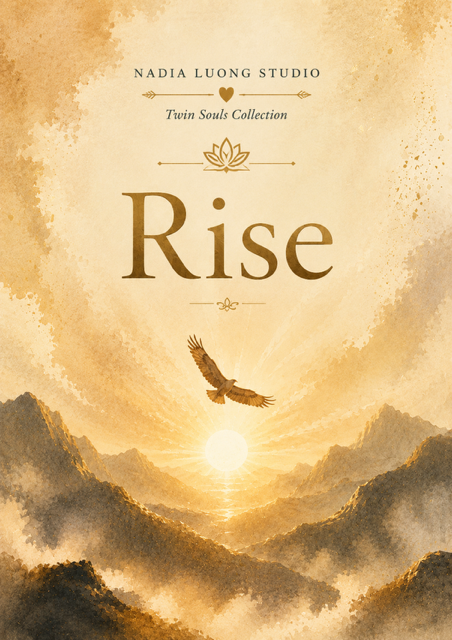 Rise watercolor poetry card
