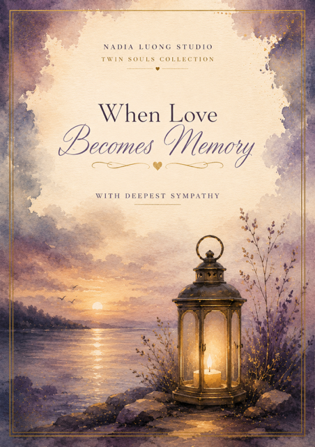 When Love Becomes Memory watercolor poetry card