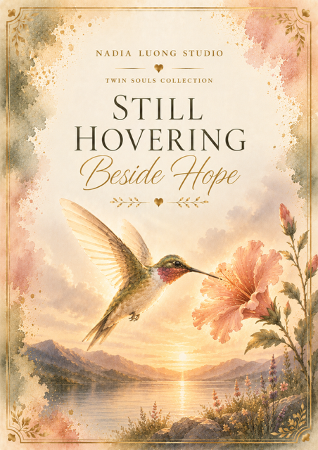 Still Hovering Beside Hope watercolor poetry card